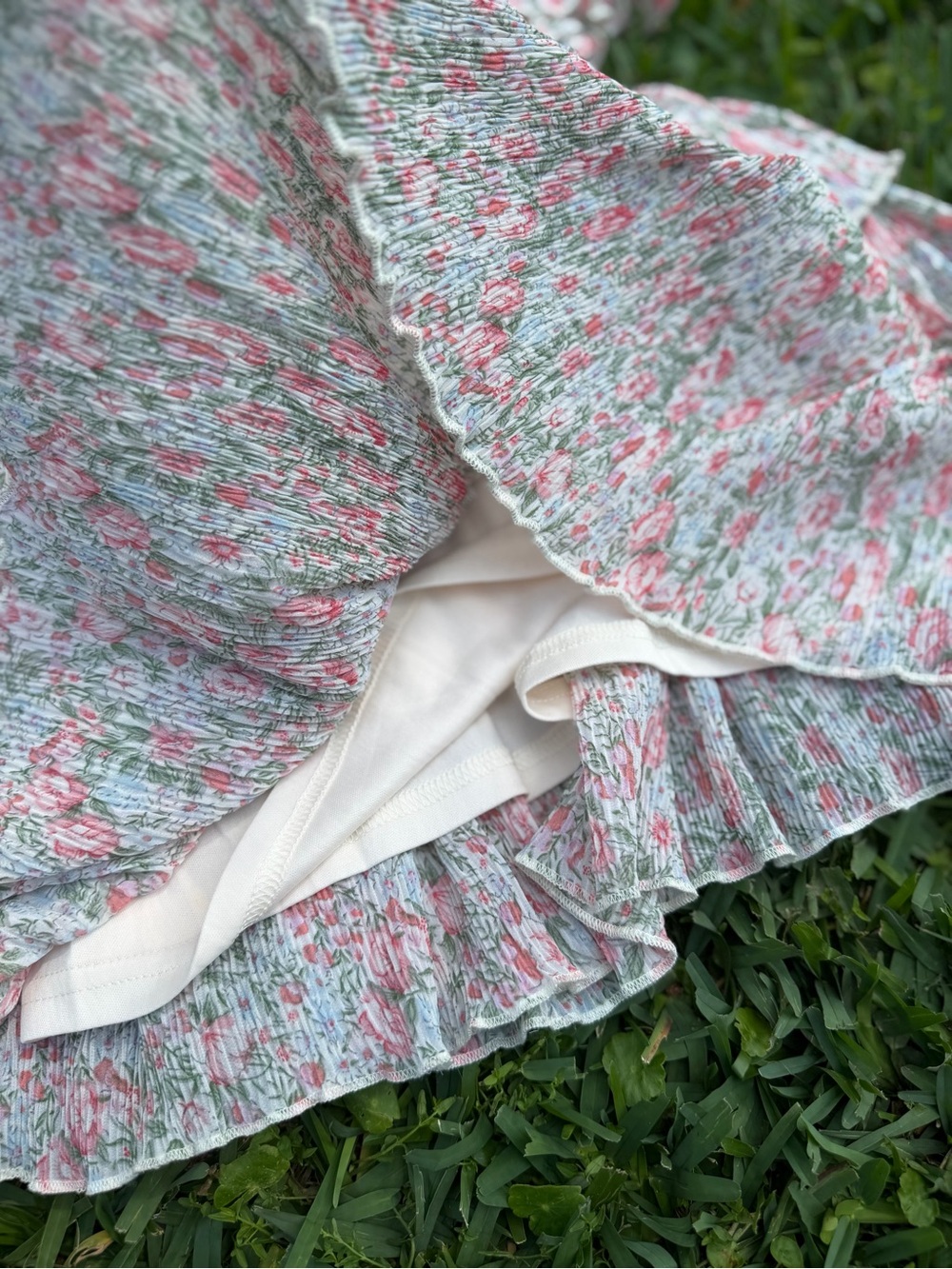 Mable Floral Tiered Ruffle Mini Dress NWT Size Small Cottagecore Boho - Picture 9 of 10